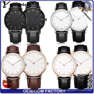 Yxl-004 Womage marca de moda de cuero trampa de reloj de las mujeres de moda reloj de pulsera de moda Dw hombres de lujo de deportes reloj de cuarzo